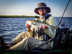 Matt with a nice schoolie bass.